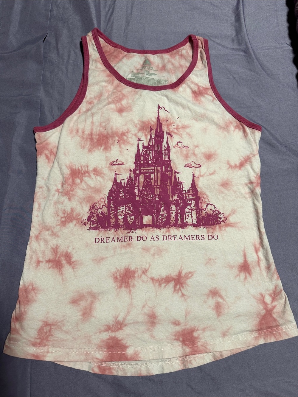 Disney Pink Tie-Dye Castle Tank Top - Dreamer Graphic